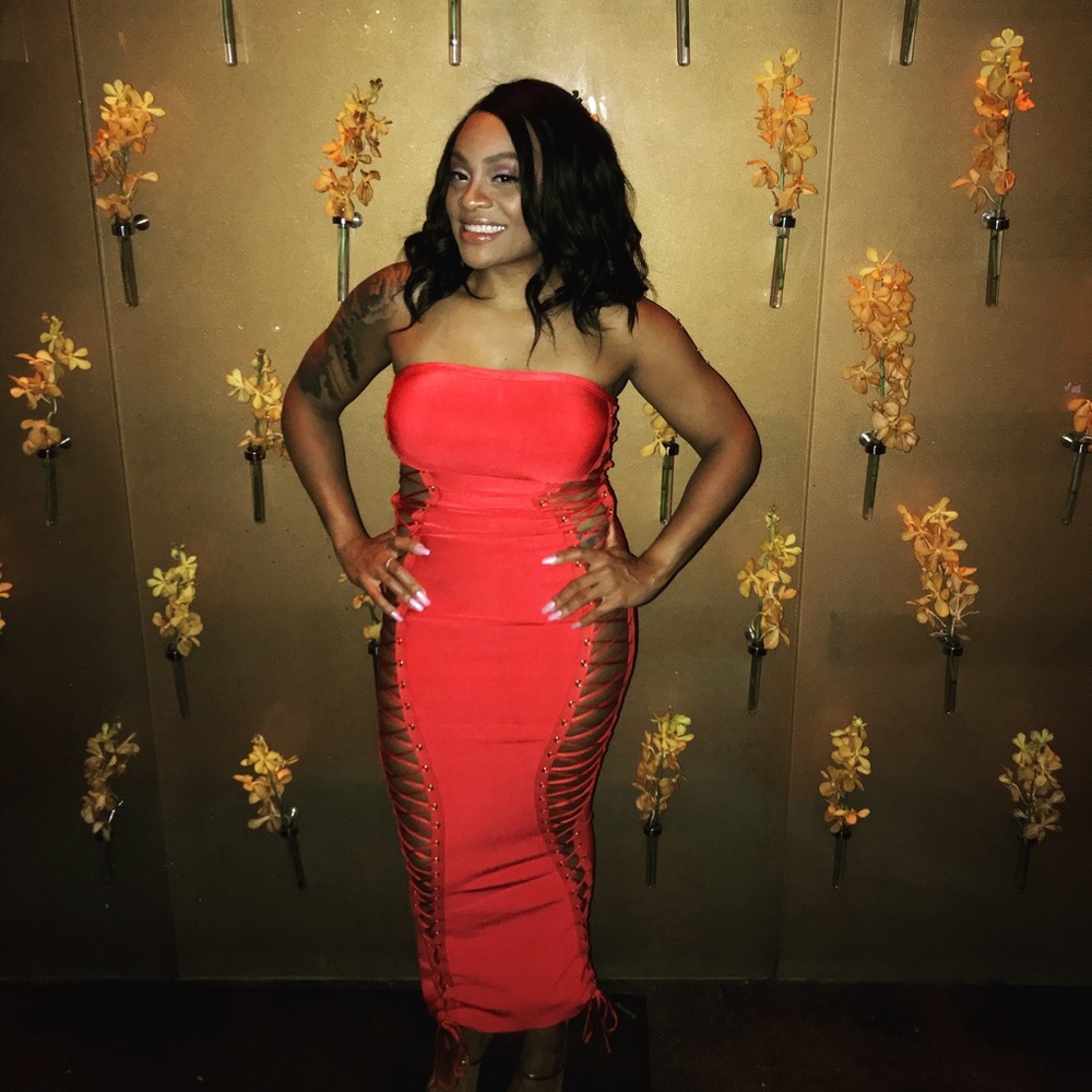 Red bandage dress
